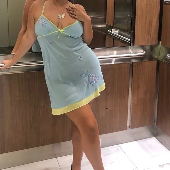 Vintage Sheer Mini Dress - Picture 2 of 8